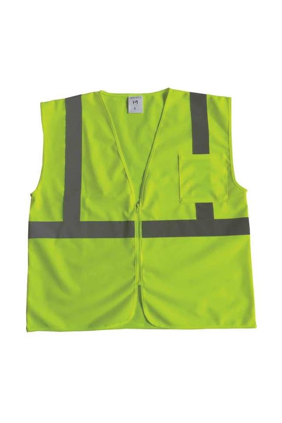 U-Block Vest, Class2 Yellow/Grn, 3XL 53YL45