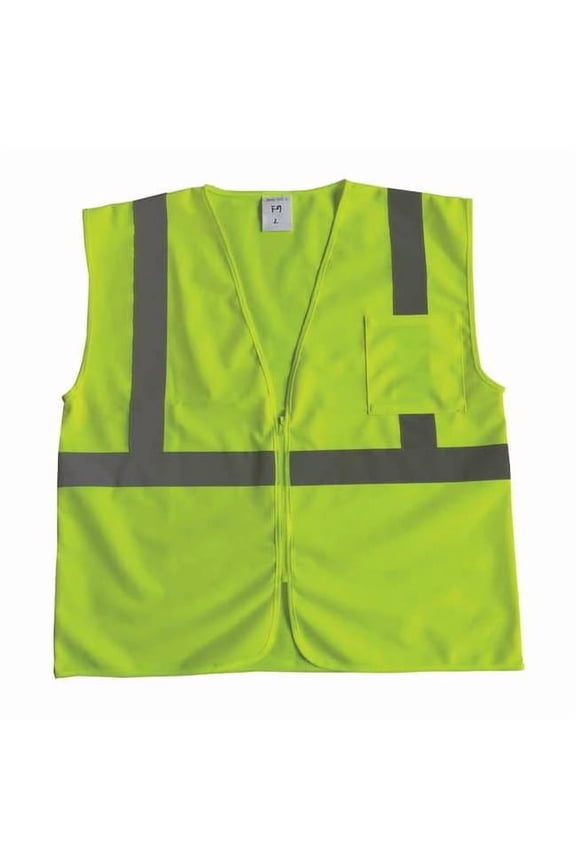 U-Block Vest, Class2 Yellow/Grn, 5XL 53YL47
