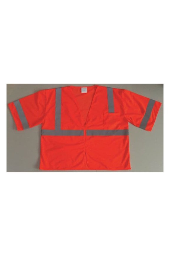 U-Block Vest, Class3 Orange/Red, L 53YL82