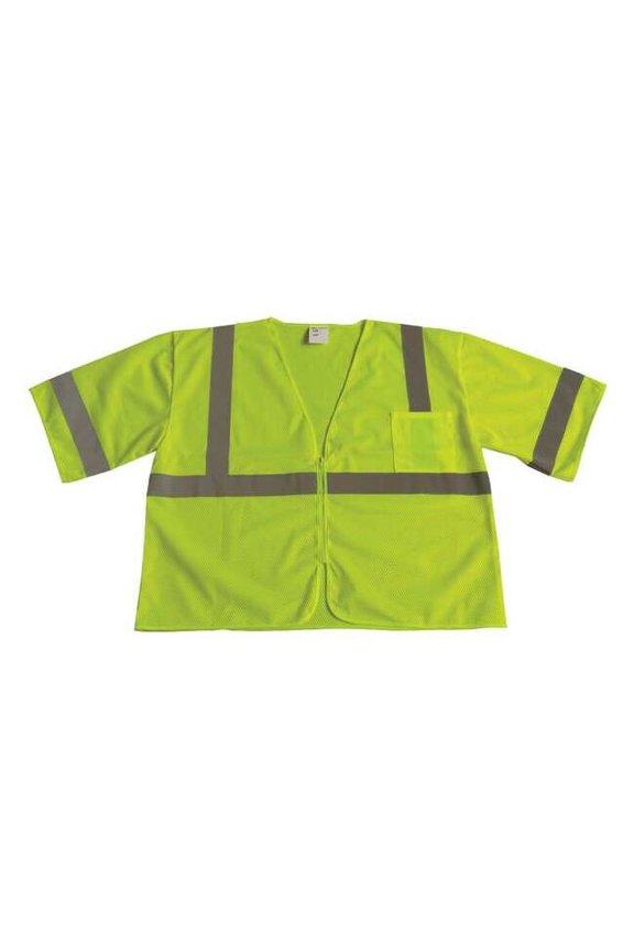 U-Block Vest, Class3 Yellow/Grn, 5XL 53YL95