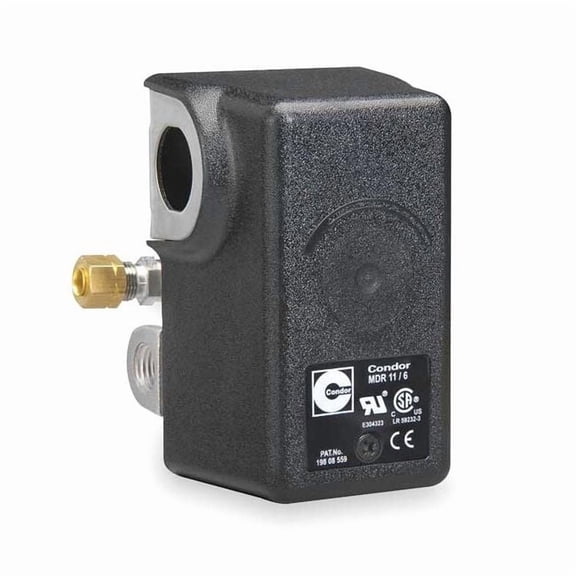 Pressure Switch, Standard, DPST, 4 Ports, 1/4" FNPT, 20 to 105 psi Range 11SCXE