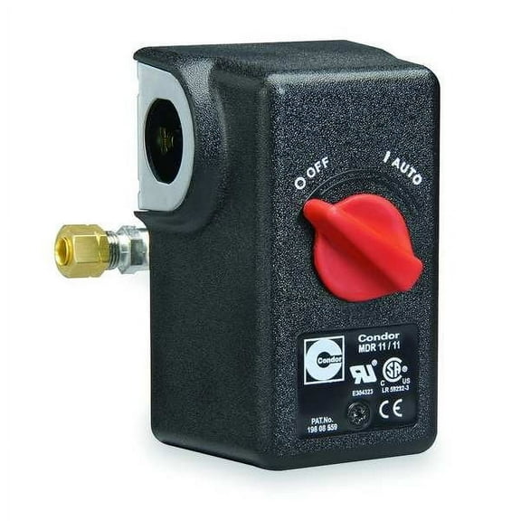 Condor Usa PressureSwitch,Auto/Off,DPST,40-175psi 11KA2E