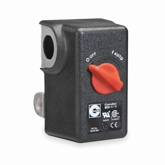 Pressure Switch, Standard, DPST, 4 Ports, 1/4" NPT, 50 to 200 psi Range 11WC2X