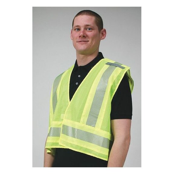 Condor Vest, Public Safety, Polyester, Lime, 3XL 4CWF1