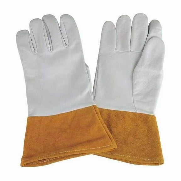 Condor Welding Gloves, Gauntlet Cuff, Straight Thumb, Premium Goatskin, M, 1 PR