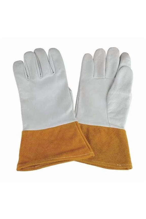 Welding Gloves, Gauntlet Cuff, Straight Thumb, Premium Goatskin, XL, 1 PR