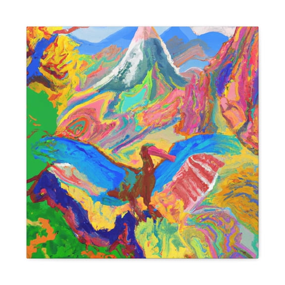 "Condor in Colorful Flight" - Canvas