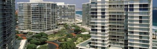 Condos in a city San Diego California USA Canvas Art - Panoramic Images (36 x 12)