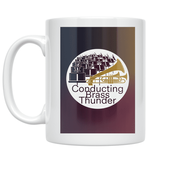 Conducting Brass Thunder Design - Band Director - 11 oz Ceramic Coffee Mug