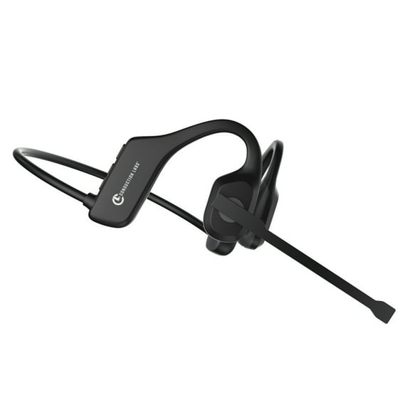Conduction Labs - Chat Open Ear Communications Headphone with adjustable Boom Mic - Black