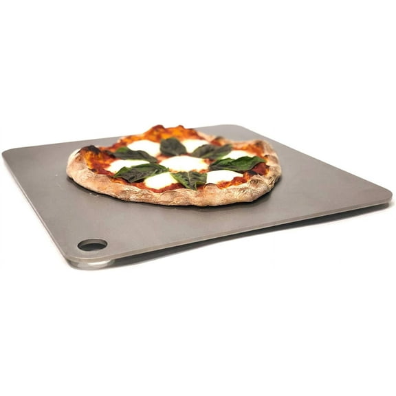 Conductive Cooking - Extra Large Pizza Steel Plate for Oven Cooking and Baking (3/8" Deluxe, 14x20 XL)