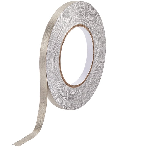 Conductive Fiberglass Fabric Adhesive Tape for EMI Shielding RF Blocking Laptop Cellphone LCD Cable Wire Harness Wrapping Beige 10x0.1mm 50m/roll