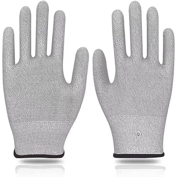 Conductive Gloves, Silver Fiber&Nylon, Faraday Cage Anti-Radiation RF Shielding Protection, 1 Pair, M