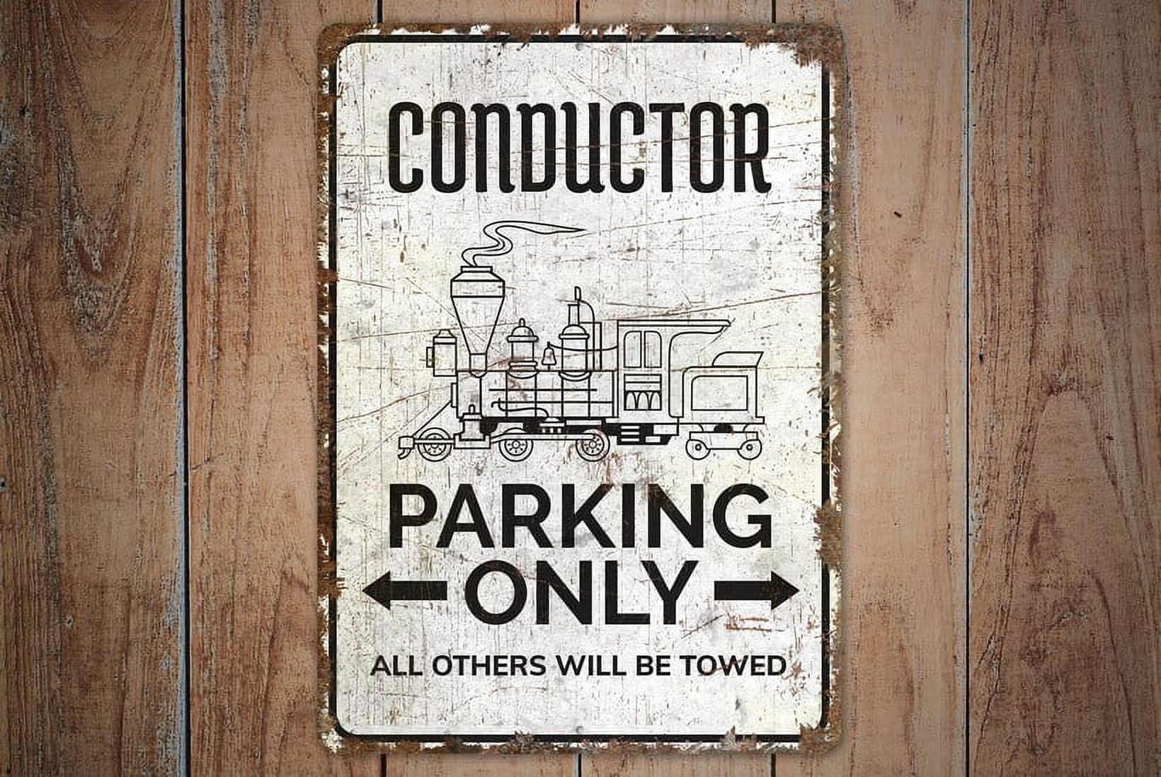 Conductor Parking Conductor Parking Sign Conductor Parking Only Vintage ...