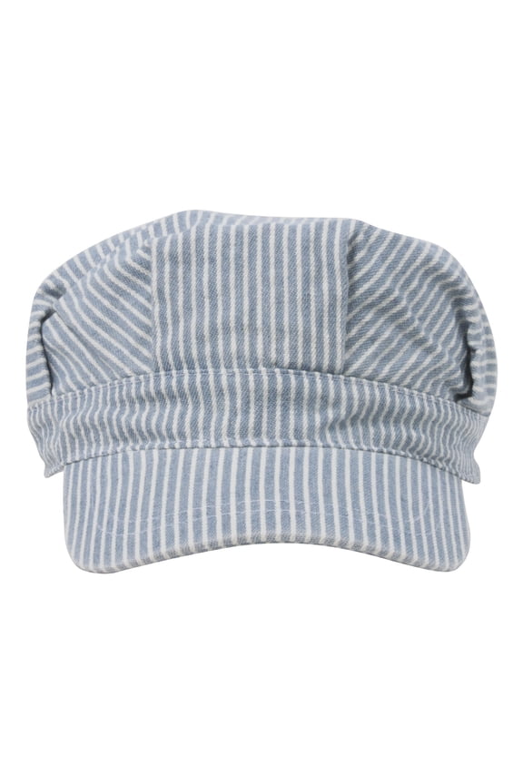 Conductor's Cap Light Blue Stripe, Adult