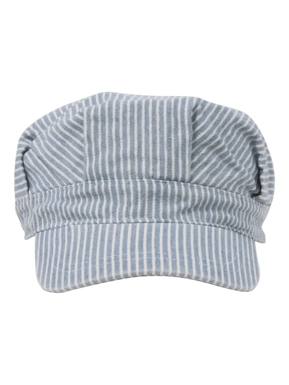 Conductor's Cap Light Blue Stripe, Adult