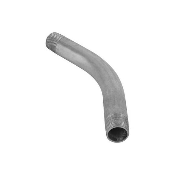 Conduit Fitting 45 Deg Elbow, 3/4 in, Threaded, Steel, Galvanized, Silver