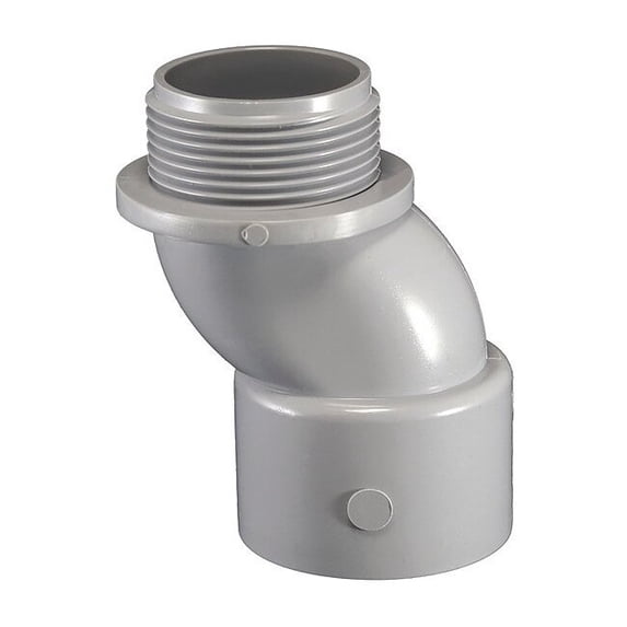 Cantex Electrical PVC Conduit Adapter, 2in Trade Size, Plastic 5133185 ...