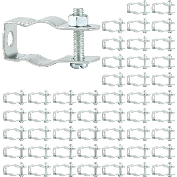 Conduit Hanger with Bolt Features, 1/2 Inch Zinc-Plated Steel, Pack of 50 - Insulated Supports or Threaded Rods for EMT, Rigid Conduits