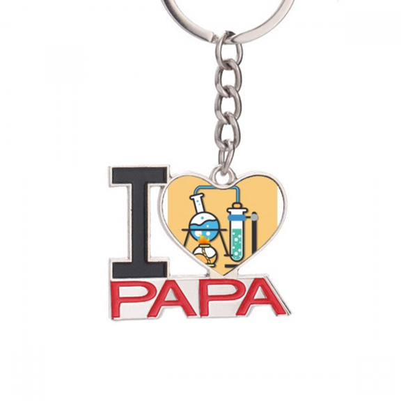 Conduit Instrument Checal Test Keychain Metal Keyring Holder Love PAPA Father