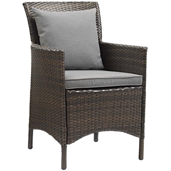 Modway Conduit Outdoor Patio Wicker Rattan Dining Armchair, Multiple Colors