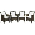 thumbnail image 1 of Conduit Outdoor Patio Wicker Rattan Dining Armchair Set of 4-EEI-4031, 1 of 4