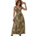 thumbnail image 1 of Cone Branches Christmas Dress Fashion Boho Beach Long Dresses Female Party Printed Maxi Dress, 1 of 9