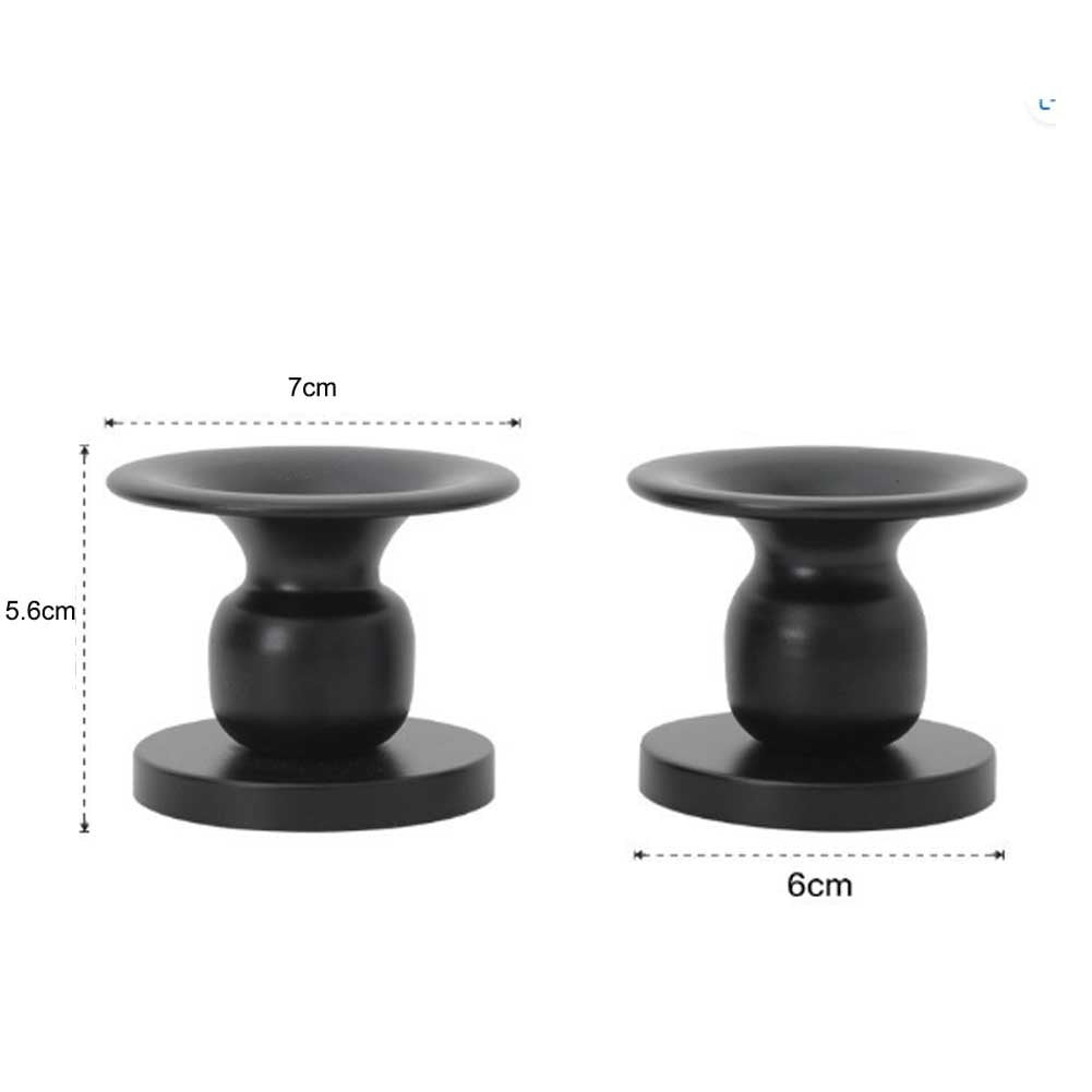 Black Iron Taper Candle Holder Set of 2