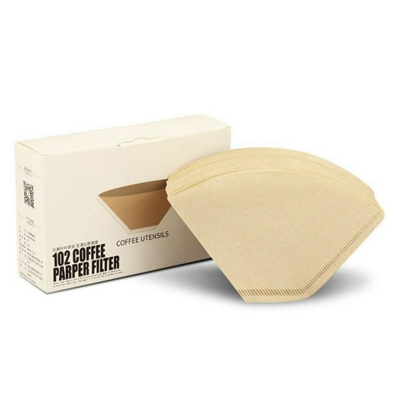 Cone Coffee Filters, 100 Count 1-4 Cups Unbleached V60 Disposable Coffee Filter Paper, Compatible with Conical Shaped Pour Over Coffee Dripper and Drip Coffee Maker