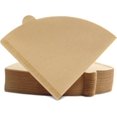 Cone Coffee Filters Size 02, 100 Count Unbleached Brown Paper V02