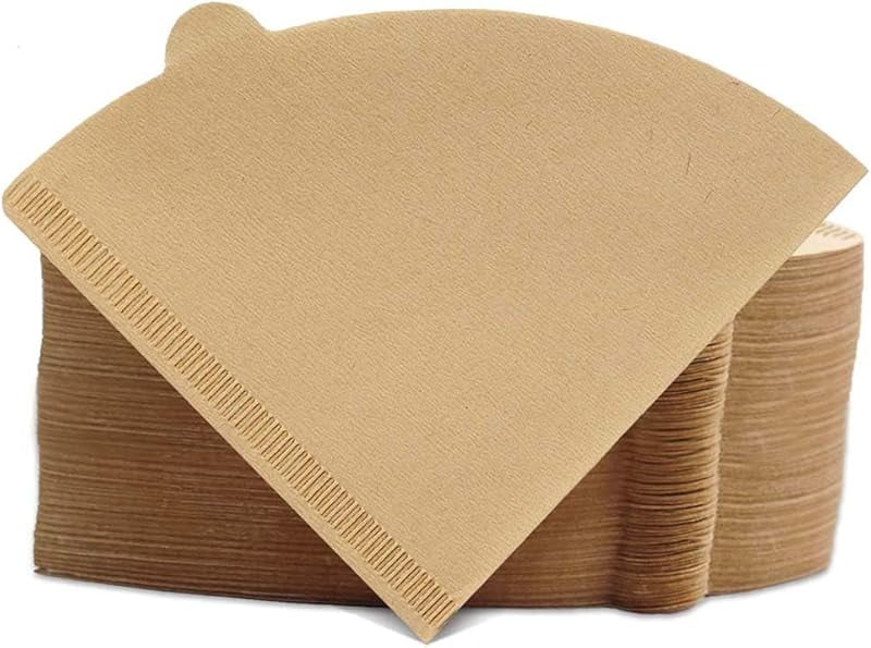 Filtros De Café En Cono Tamaño 02, 200 Unidades 1-4 Tazas De Papel De Filtro De Cafe Desechable V02 Marron Natural Sin Blanquear Compatible Con V60