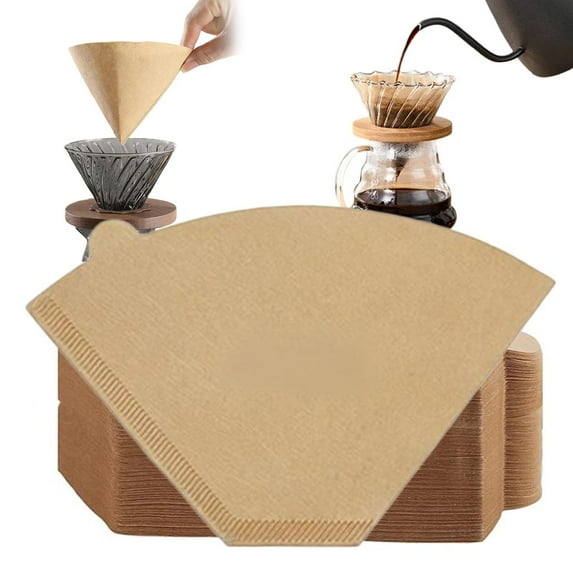 Cone Cup Coffee Filters 100 Count - Disposable Paper Filters for Pour Over Drip Coffee Makers, Brewer Machine, Compatible
