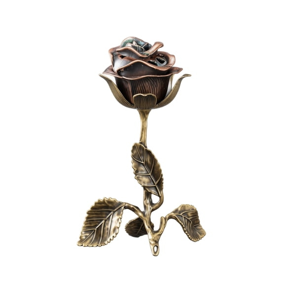 Cone Incense Burner, Rose Shaped Bronze Incense Cone Burner, Stick Incense Holder, Vintage Home Decor Aesthetic for Meditation, Valentine Home Decor, 1 Pack