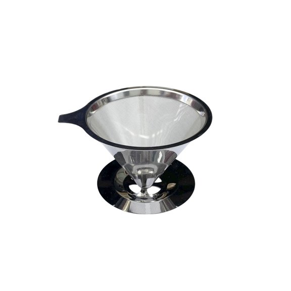 Cone Pour Over Coffee Filter Dripper Double-layer Filter Screen Kitchen Tool (S)