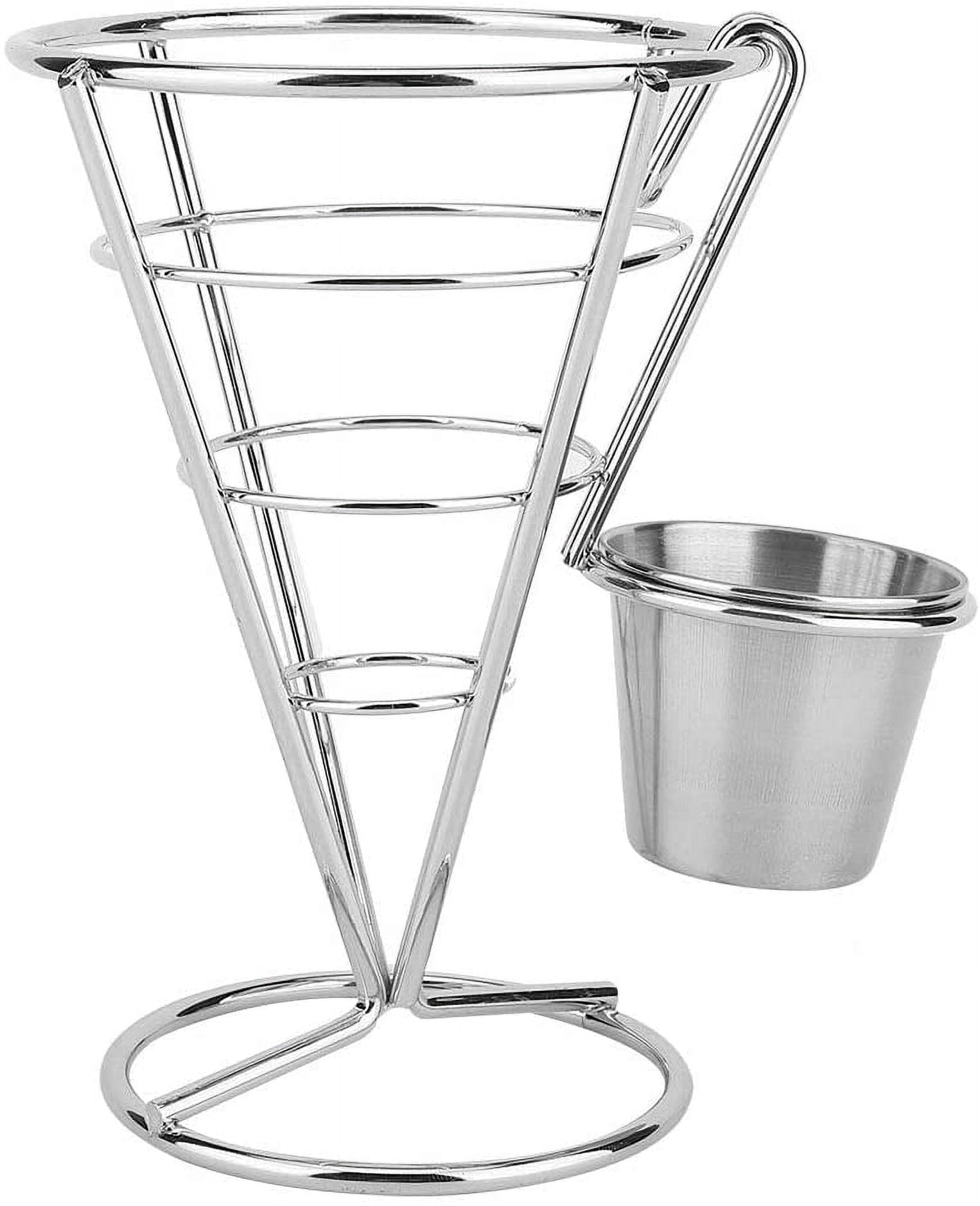 Cone Shape French Fries Rack, French Fries Display Rack Food Basket ...