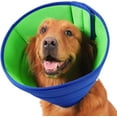 thumbnail image 1 of Cone Shaped Pet Protective Collar for Dogs and Cats, Anti-Bite, Anti-Scratch Mesh Fabric Protective Cone in Blue-Green, Multiple Sizes, 1 of 5