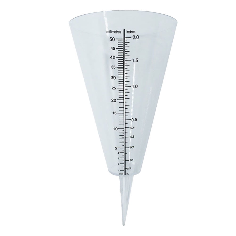 Cone Shaped Rain Gauge Plug Measuring Cup Transparent Rainfall Gauge