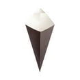 thumbnail image 1 of Restaurantware-Conetek 11.5-Inch Eco-Friendly Black Finger Food Cones with Built-in Condiment Dipping Pocket: Perfect for Appetizers - Food-Safe Paper Cone - Disposable and Recyclable - 100-CT, 1 of 3