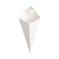 thumbnail image 1 of Cone Tek White Paper Food Cone - with Dipping Pocket - 11" x 6 1/2" - 100 count box, 1 of 3