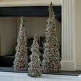 thumbnail image 1 of Cone Trees with Greenery Pre-Lit - Set of 3, Battery Operated, 1 of 3