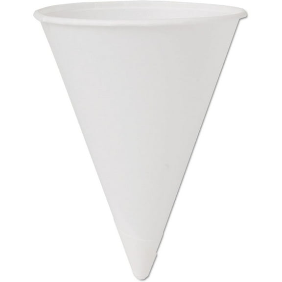 Cone Water Cups, Cold, Paper, 4oz, White, 200/Bag