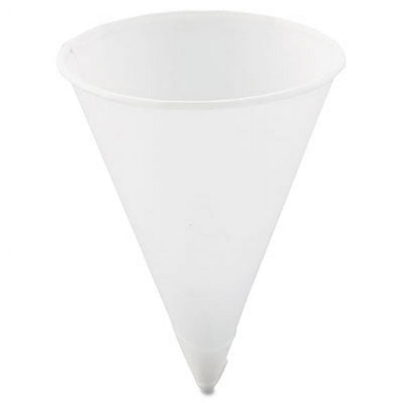 Cone Water Cups, Paper, 4 Oz, Rolled Rim, White, 200/bag, 25 Bags/carton