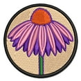 thumbnail image 1 of Coneflower Echinacea Applique Multi-Color Embroidered Iron-On Patch - 3 Inch Medium, 1 of 5