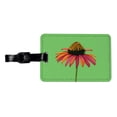 thumbnail image 1 of Coneflower Flower Watercolor Faux Leather Travel Luggage Tag, 1 of 7