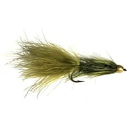 Conehead Wooly Bugger Fly Fishing Flies Lures for Trout and Other Freshwater Fish - One Dozen Wet / Streamer Flies Olive, 12
