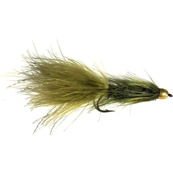 Conehead Wooly Bugger Fly Fishing Flies for Trout and Other Freshwater Fish - One Dozen Wet / Streamer Flies (Olive, 4)