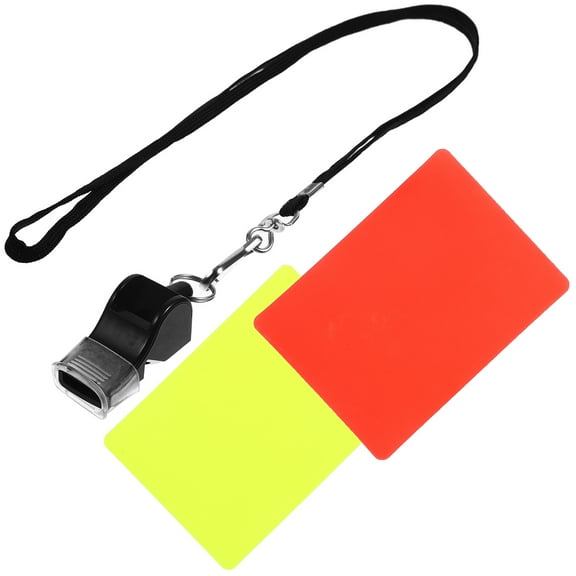 Referee Equipment Set with Red and Yellow Cards Whistle for Sports Matches Lightweight Portable