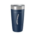 thumbnail image 1 of Conesus Lake Map Tumbler Travel Mug Insulated Laser Engraved Coffee Cup New York 20 oz Navy Blue, 1 of 1