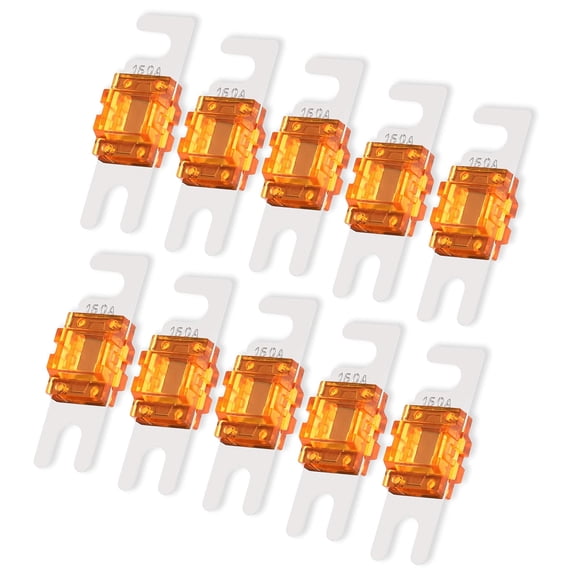 Conext Link 10pcs 150 Amp AFS Fuse Nickel Plated Blade Auto Stud Inline for 12V Car Audio Wiring System
