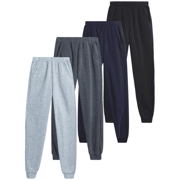 Coney Island Boys Sweatpants - 4 Pack Athletic Sweat Pants with Pocket Soft Boys Joggers (5-16)